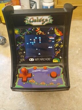 Arcade Galaga Mini Arcade Machine - Black with Orange Controls